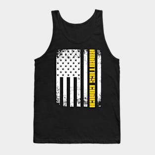 Robotics Coach Vintage Usa Flag Tank Top